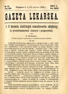 Gazeta Lekarska 1902 R.37, t.22, nr 24