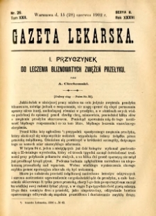 Gazeta Lekarska 1902 R.37, t.22, nr 26