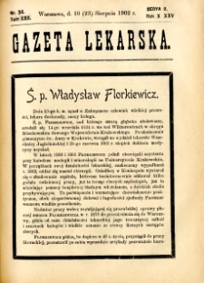 Gazeta Lekarska 1902 R.37, t.22, nr 34