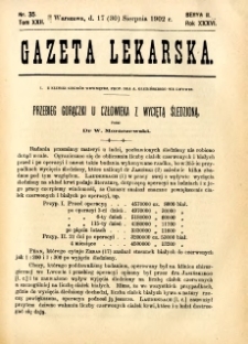 Gazeta Lekarska 1902 R.37, t.22, nr 35