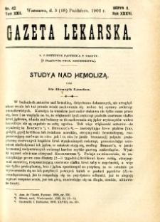 Gazeta Lekarska 1902 R.37, t.22, nr 42