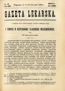 Gazeta Lekarska 1902 R.37, t.22, nr 46