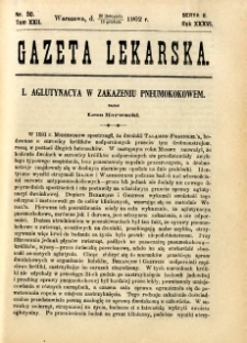 Gazeta Lekarska 1902 R.37, t.22, nr 50