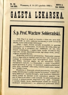 Gazeta Lekarska 1902 R.37, t.22, nr 52