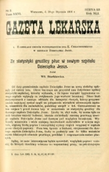 Gazeta Lekarska 1906 R.41, t.26, nr 2