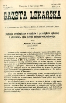 Gazeta Lekarska 1906 R.41, t.26, nr 4