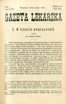 Gazeta Lekarska 1906 R.41, t.26, nr 5