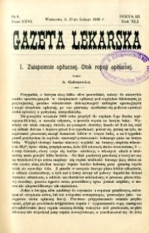 Gazeta Lekarska 1906 R.41, t.26, nr 6