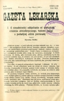 Gazeta Lekarska 1906 R.41, t.26, nr 8