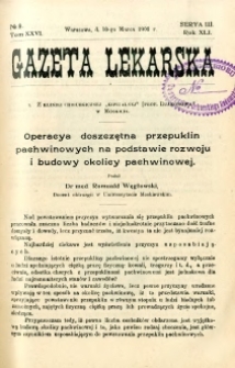 Gazeta Lekarska 1906 R.41, t.26, nr 9