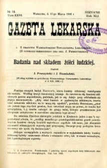 Gazeta Lekarska 1906 R.41, t.26, nr 10