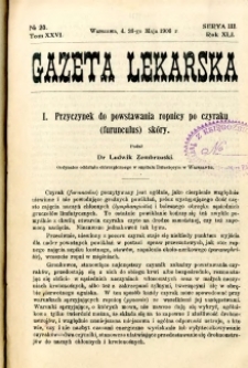 Gazeta Lekarska 1906 R.41, t.26, nr 20