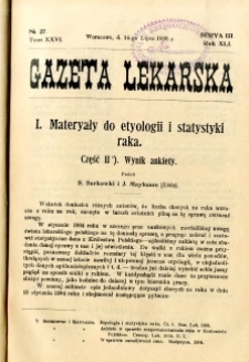 Gazeta Lekarska 1906 R.41, t.26, nr 27