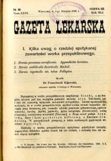 Gazeta Lekarska 1906 R.41, t.26, nr 30