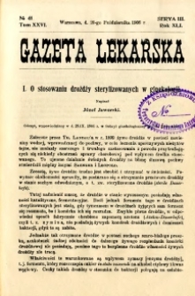 Gazeta Lekarska 1906 R.41, t.26, nr 41