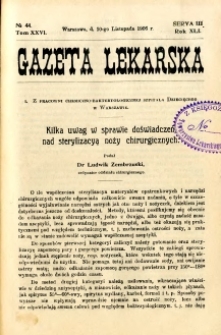 Gazeta Lekarska 1906 R.41, t.26, nr 44