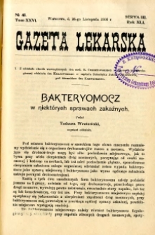 Gazeta Lekarska 1906 R.41, t.26, nr 46