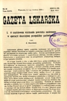 Gazeta Lekarska 1906 R.41, t.26, nr 47