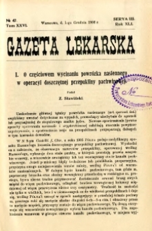 Gazeta Lekarska 1906 R.41, t.26, nr 47
