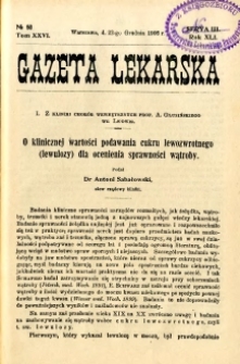 Gazeta Lekarska 1906 R.41, t.26, nr 50