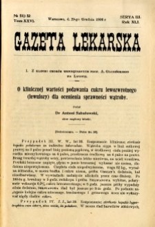 Gazeta Lekarska 1906 R.41, t.26, nr 51-52