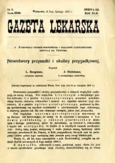 Gazeta Lekarska 1907 R.42, t.27, nr 5