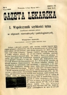 Gazeta Lekarska 1907 R.42, t.27, nr 8