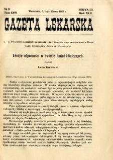 Gazeta Lekarska 1907 R.42, t.27, nr 9