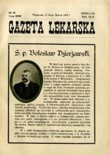 Gazeta Lekarska 1907 R.42, t.27, nr 10