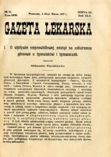 Gazeta Lekarska 1907 R.42, t.27, nr 11