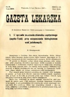 Gazeta Lekarska 1907 R.42, t.27, nr 21