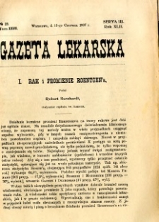 Gazeta Lekarska 1907 R.42, t.27, nr 23