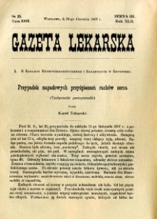 Gazeta Lekarska 1907 R.42, t.27, nr 25