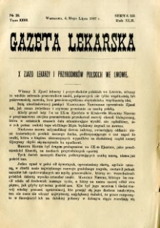 Gazeta Lekarska 1907 R.42, t.27, nr 28