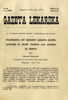 Gazeta Lekarska 1907 R.42, t.27, nr 29