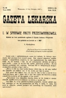 Gazeta Lekarska 1907 R.42, t.27, nr 30