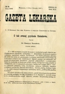 Gazeta Lekarska 1907 R.42, t.27, nr 33