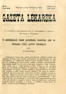 Gazeta Lekarska 1907 R.42, t.27, nr 40