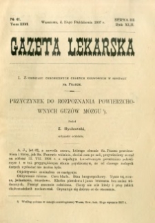 Gazeta Lekarska 1907 R.42, t.27, nr 41