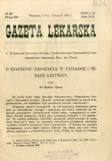 Gazeta Lekarska 1907 R.42, t.27, nr 44