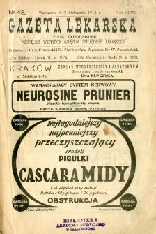 Gazeta Lekarska 1913 R.48, t.33, nr 45