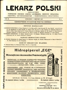 Lekarz Polski 1927 R.3 nr 4