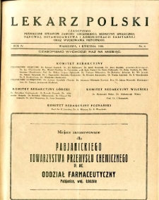 Lekarz Polski 1928 R.4 nr 4