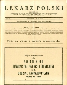 Lekarz Polski 1928 R.4 nr 5