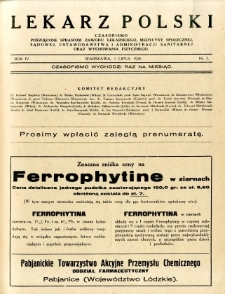 Lekarz Polski 1928 R.4 nr 7