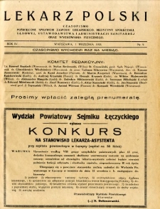 Lekarz Polski 1928 R.4 nr 9