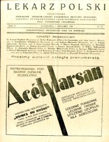 Lekarz Polski 1928 R.4 nr 12