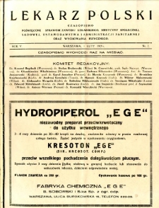 Lekarz Polski 1929 R.5 nr 2