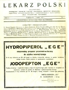 Lekarz Polski 1929 R.5 nr 7