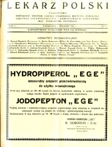 Lekarz Polski 1929 R.5 nr 9